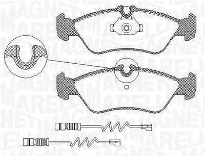 363916060323 MAGNETI MARELLI Комплект тормозных колодок, дисковый тормоз