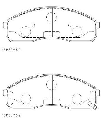 KD9711 ASIMCO Комплект тормозных колодок, дисковый тормоз