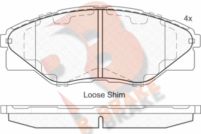 RB2066 R BRAKE Комплект тормозных колодок, дисковый тормоз