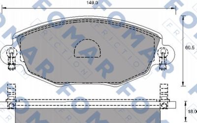 FO684581 FOMAR Friction Комплект тормозных колодок, дисковый тормоз