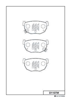 D1107M MK Kashiyama Комплект тормозных колодок, дисковый тормоз