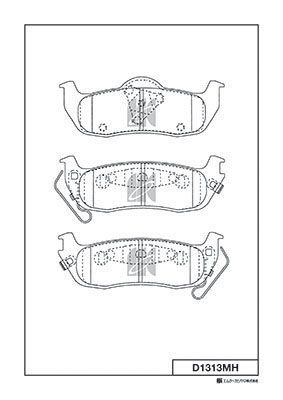 D1313MH MK Kashiyama Комплект тормозных колодок, дисковый тормоз
