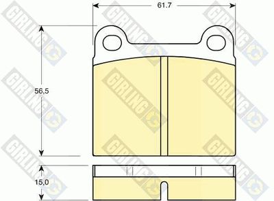 6101012 GIRLING Комплект тормозных колодок, дисковый тормоз