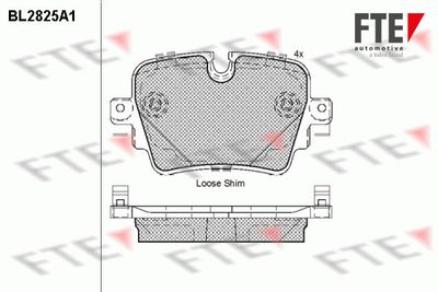 BL2825A1 FTE Комплект тормозных колодок, дисковый тормоз