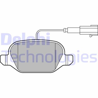 LP2302 DELPHI Комплект тормозных колодок, дисковый тормоз