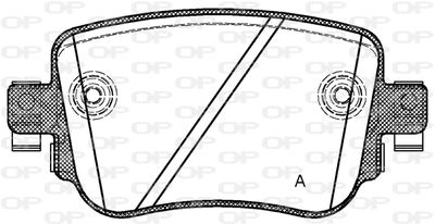 BPA154908 OPEN PARTS Комплект тормозных колодок, дисковый тормоз