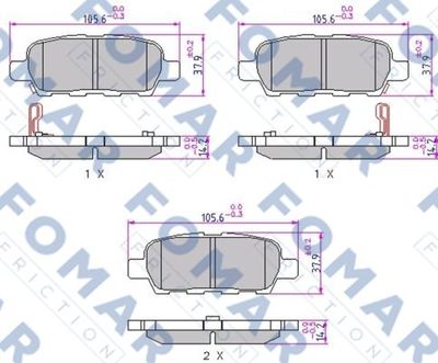 FO923981 FOMAR Friction Комплект тормозных колодок, дисковый тормоз