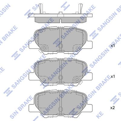 SP1731 Hi-Q Комплект тормозных колодок, дисковый тормоз