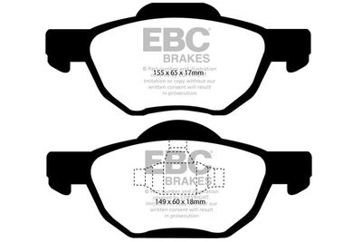 DP51525NDX EBC Brakes Комплект тормозных колодок, дисковый тормоз