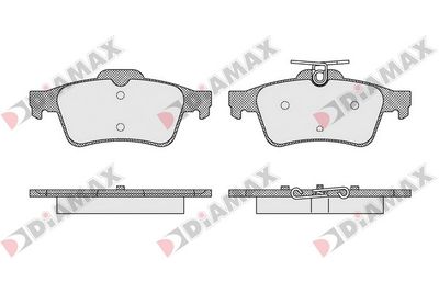 N09261 DIAMAX Комплект тормозных колодок, дисковый тормоз