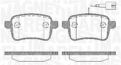 363916060129 MAGNETI MARELLI Комплект тормозных колодок, дисковый тормоз