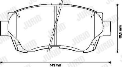 572392J JURID Комплект тормозных колодок, дисковый тормоз