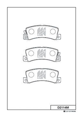 D2114M MK Kashiyama Комплект тормозных колодок, дисковый тормоз
