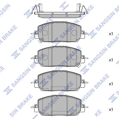 SP4176 Hi-Q Комплект тормозных колодок, дисковый тормоз