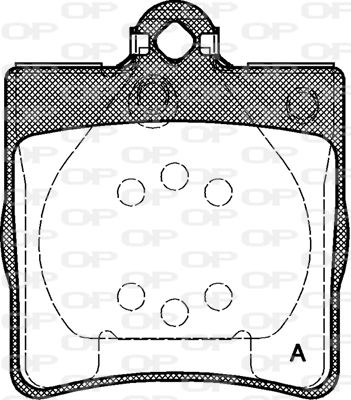 BPA067800 OPEN PARTS Комплект тормозных колодок, дисковый тормоз