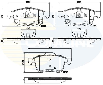 CBP32280 COMLINE Комплект тормозных колодок, дисковый тормоз