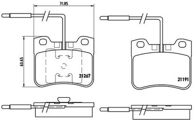 P61047 BREMBO Комплект тормозных колодок, дисковый тормоз