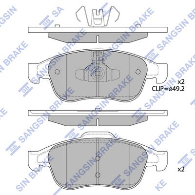 SP1390 Hi-Q Комплект тормозных колодок, дисковый тормоз