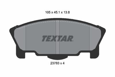 2378301 TEXTAR Комплект тормозных колодок, дисковый тормоз