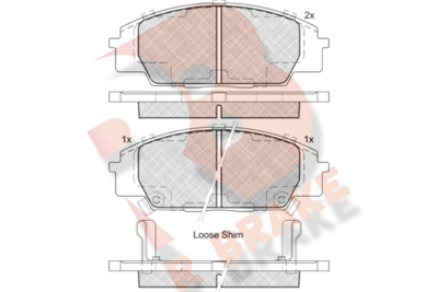 RB2179 R BRAKE Комплект тормозных колодок, дисковый тормоз