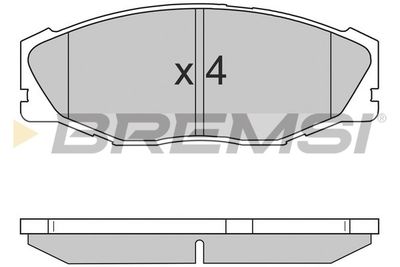 BP2697 BREMSI Комплект тормозных колодок, дисковый тормоз