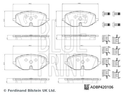 ADBP420106 BLUE PRINT Комплект тормозных колодок, дисковый тормоз