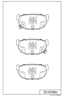 D1107MH MK Kashiyama Комплект тормозных колодок, дисковый тормоз