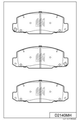 D2140MH MK Kashiyama Комплект тормозных колодок, дисковый тормоз