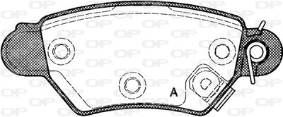 BPA068502 OPEN PARTS Комплект тормозных колодок, дисковый тормоз