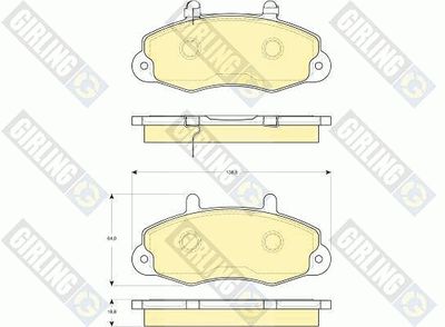 6115724 GIRLING Комплект тормозных колодок, дисковый тормоз