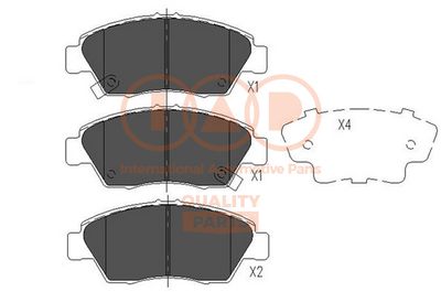 70406110 IAP QUALITY PARTS Комплект тормозных колодок, дисковый тормоз