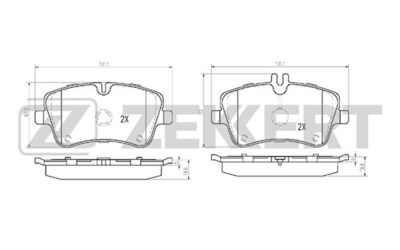 BS1041 ZEKKERT Комплект тормозных колодок, дисковый тормоз