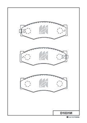 D1031M MK Kashiyama Комплект тормозных колодок, дисковый тормоз
