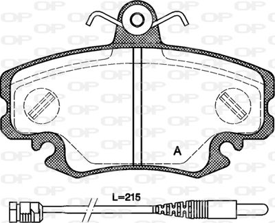 BPA014130 OPEN PARTS Комплект тормозных колодок, дисковый тормоз