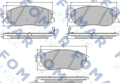 FO847681 FOMAR Friction Комплект тормозных колодок, дисковый тормоз