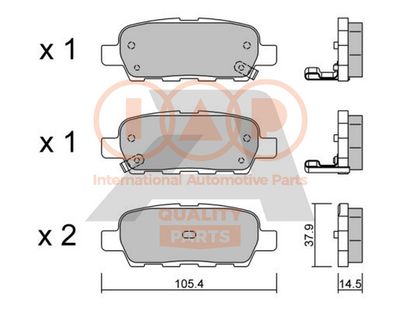 70413110P IAP QUALITY PARTS Комплект тормозных колодок, дисковый тормоз