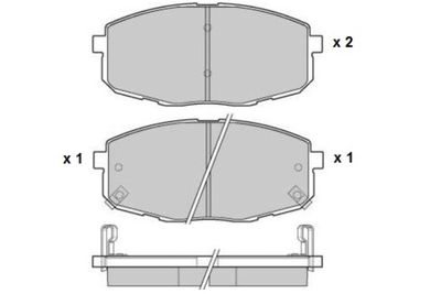 121147 E.T.F. Комплект тормозных колодок, дисковый тормоз