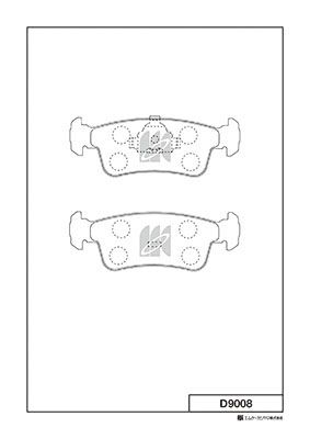 D9008 MK Kashiyama Комплект тормозных колодок, дисковый тормоз