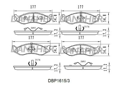 DBP16153 DANAHER Комплект тормозных колодок, дисковый тормоз