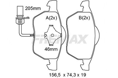 FBP2194 FREMAX Комплект тормозных колодок, дисковый тормоз