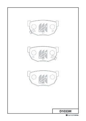 D1033M MK Kashiyama Комплект тормозных колодок, дисковый тормоз