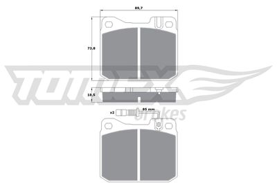 TX10225 TOMEX Brakes Комплект тормозных колодок, дисковый тормоз