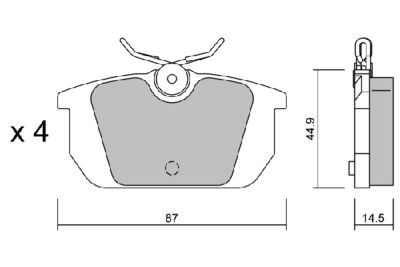 BPFI2007 AISIN Комплект тормозных колодок, дисковый тормоз