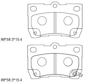 KD2782 ASIMCO Комплект тормозных колодок, дисковый тормоз