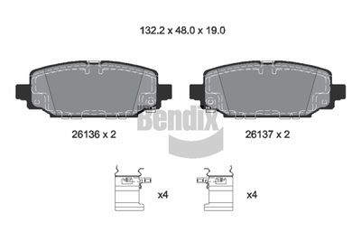 BPD2479 BENDIX Braking Комплект тормозных колодок, дисковый тормоз