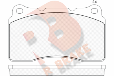 RB1582 R BRAKE Комплект тормозных колодок, дисковый тормоз