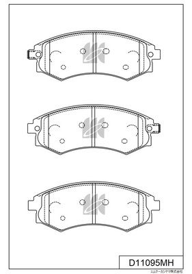 D11095MH MK Kashiyama Комплект тормозных колодок, дисковый тормоз