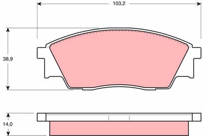 GDB991 TRW Комплект тормозных колодок, дисковый тормоз