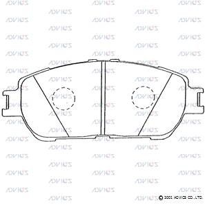 A1N106 ADVICS Комплект тормозных колодок, дисковый тормоз