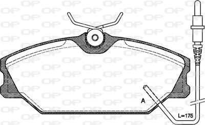 BPA020802 OPEN PARTS Комплект тормозных колодок, дисковый тормоз